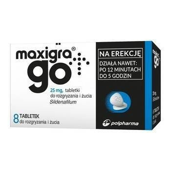 MAXIGRA GO 25 mg x 8 tabletek do rozgryzania i żucia