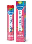 PLUSSSZ Elektrolity + Multiwitamina 100% Letnie Nawodnienie Poziomka & Truskawka, 24 tabletki musujące
