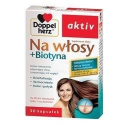 DOPPELHERZ AKTIV Na Włosy + Biotyna x 30 kapsułek