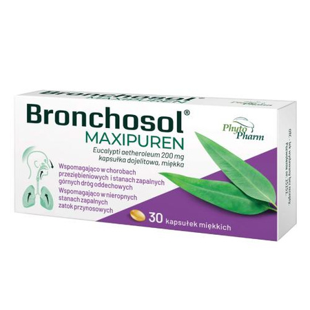 Bronchosol Maxipuren dojelitowe, miękkie kapsułki, 30 sztuk