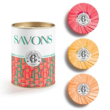 Roger & Gallet Savons Pomarańczowy Zestaw Mydeł w kostce, 3 x 100g