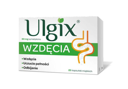 Ulgix Wzdęcia 80mg kapsułki miękkie, 25 sztuk