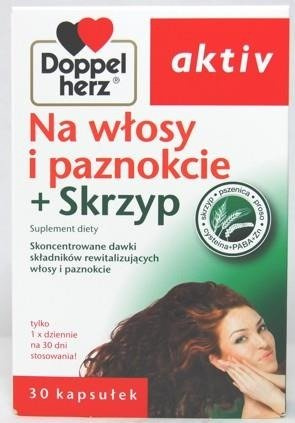 Doppelherz aktiv Na włosy i paznokcie +skrzyp x 30 kaps