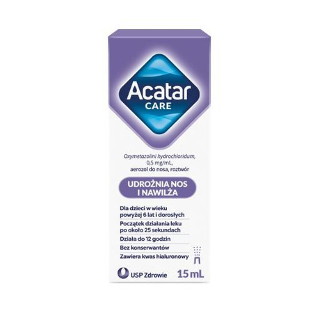 Acatar Care 0,5mg/ml aerozol do nosa, 15ml