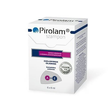 Pirolam Szampon w saszetkach, 6 sztuk po 6 ml