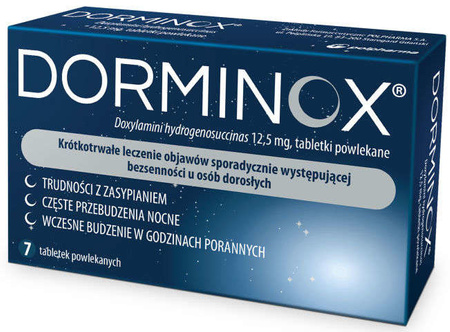 Dorminox 12,5 mg, 7 tabletek powlekanych