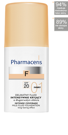 PHARMACERIS F delikatny fluid kryjący 01 IVORY 30ml