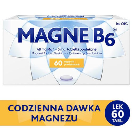 MAGNE-B6 (48 mg + 5 mg) x 60 tabletek powlekanych