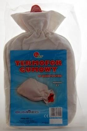 Termofor gumowy w pokrowcu 2L