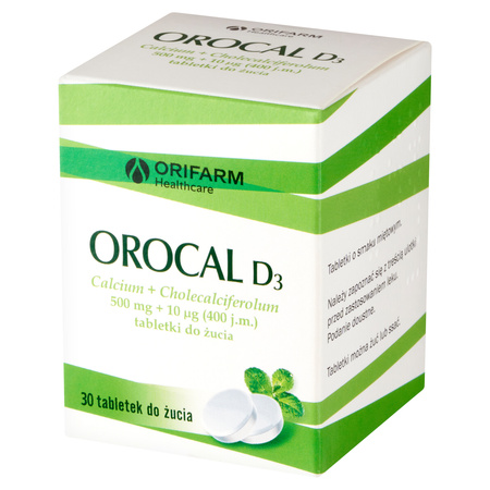 Orocal D3 (0,5g+0,01mg) x 30tabl.do żucia