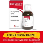 LEVOPRONT 60 mg/10 ml, lek na kaszel suchy dla dzieci od 2 lat i dorosłych, syrop 120 ml