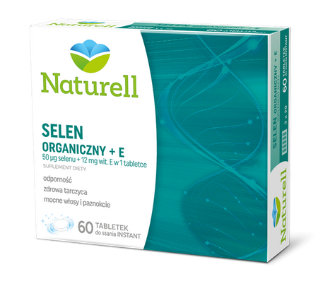 NATURELL Selen organiczny + E x 60 tabletek do ssania