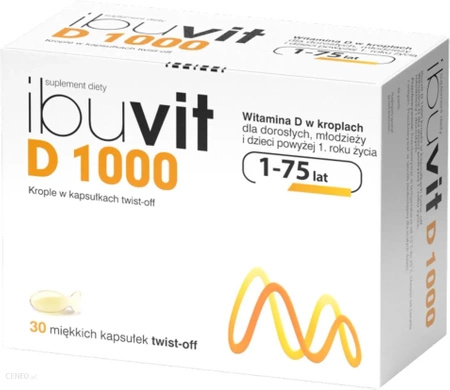 Ibuvit D 1000 kapsułki twist-off, 30 sztuk 