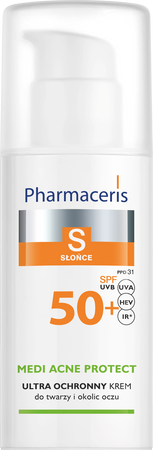PHARMACERIS S Krem ochronny SPF 50+ dla skóry trądzikowej, mieszanej i tłustej 50ml