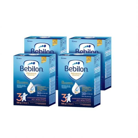 Bebilon 3 Advance Pronutra Junior, formuła na bazie mleka po 1. roku życia, 4 x 1100 g