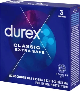 Durex Classic Extra Safe prezerwatywy, 3 sztuki