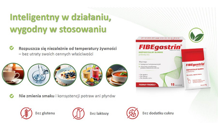 FIBEgastrin Prebiotyczny błonnik rozpuszczalny, saszetka 5g, 15 sztuk