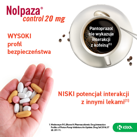 NOLPAZA CONTROL 20 mg x 14 tabletek dojelitowych