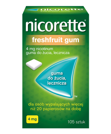 NICORETTE FRESHFRUIT GUM 4 mg x 105 gum 