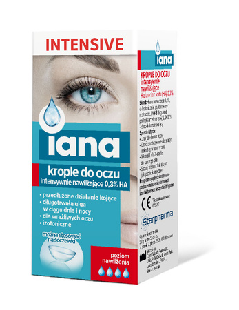 IANA Intensive Krople do oczu Intensywnie nawilżające 0,3% HA 10ml