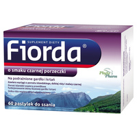 Fiorda smak czarnej porzeczki 60 pastylek