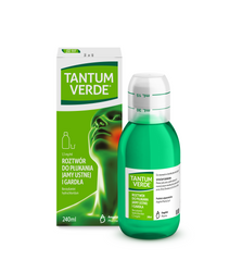 TANTUM VERDE płyn 1,5 mg/ml, lek, roztwór do płukania jamy ustnej i gardła x 240 ml