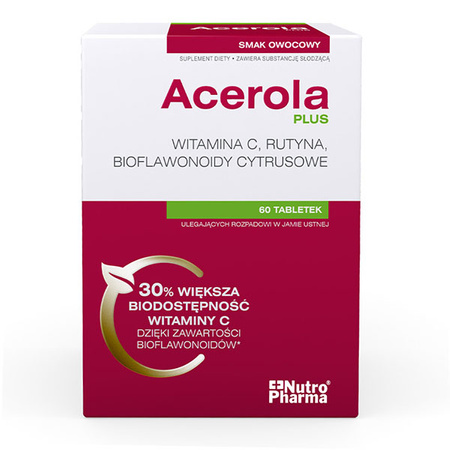 Acerola Plus tabletki ulegających rozpadowi w jamie ustnej, 60