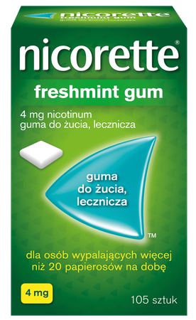 NICORETTE FRESHMINT GUM 4 mg x 105 gum 