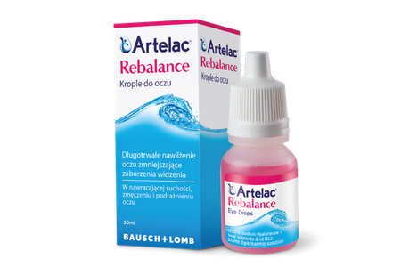 Artelac Rebalance, nawilżające krople do oczu, 10 ml