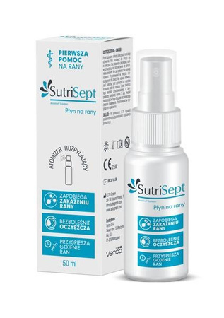 SutriSept Płyn na rany, spray z atomizerem, 50ml