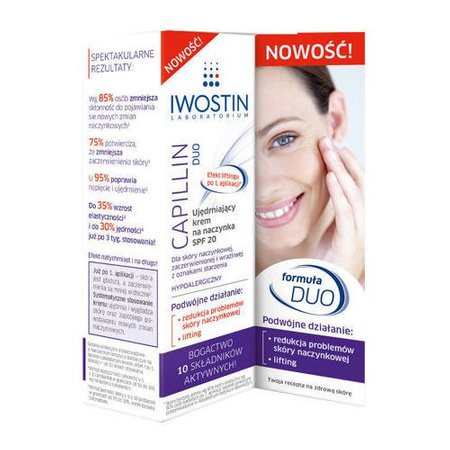 IWOSTIN CAPILLIN Duo Ujędrniający krem na naczynka SPF 20 40ml