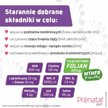 Prenatal DUO 60 + 30 kapsułek DATA WAŻNOŚCI 03.2025r.