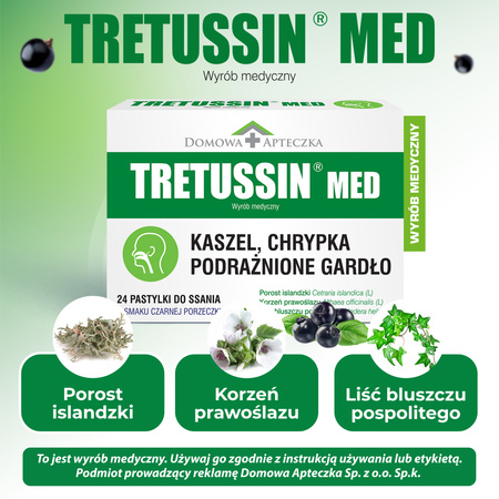 TRETUSSIN MED x 24 pastylki do ssania