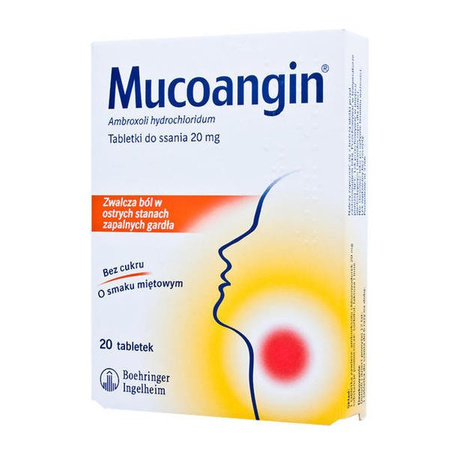 MUCOANGIN 20 mg x 18 tabletek do ssania