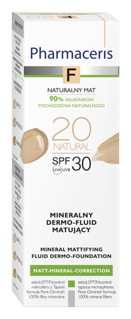 PHARMACERIS F Mineralny Dermo-Fluid matujący SPF 30 NATURAL 20 30ml
