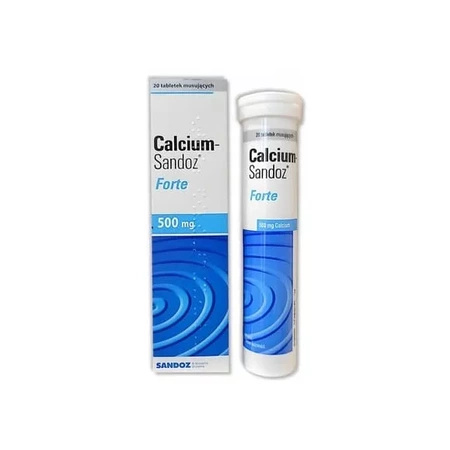 Calcium-Sandoz Forte 500 mg, tabletki musujące, 20 sztuk 