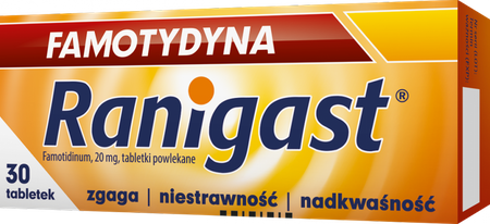 Famotydyna Ranigast 20 mg x 30 tabletek 
