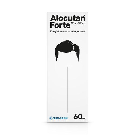 Alocutan Forte 50mg/ml Lek na łysienie androgenowe dla mężczyzn, butelka z atomizerem, 60ml