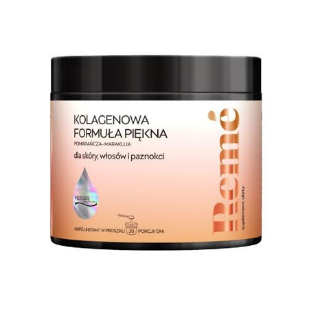 Reme Kolagenowa Formuła Piękna, smak pomarańcza-marakuja, napój instant w proszku, 150g DATA WAŻNOŚCI 03.11.2025r.