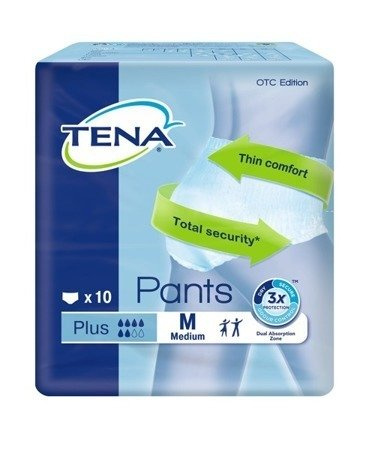 TENA PANTS PLUS MEDIUM majtki chłonne x 10 sztuk