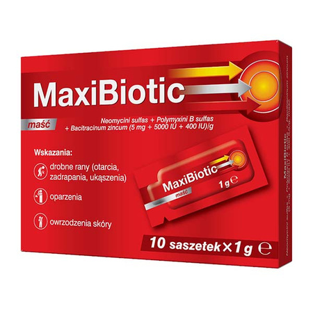 MaxiBiotic, maść 10 saszetek x 1 g