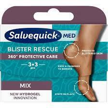 SALVEQUICK MED BLISTER RESCUE plastry na pęcherze palec/pięta x 6 sztuk