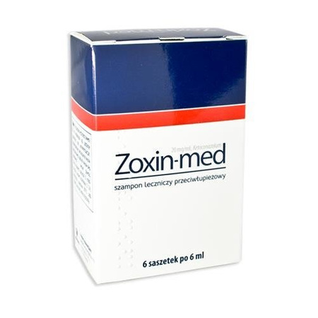 ZOXIN-MED 20 mg/ml szampon leczniczy x 6 saszetek
