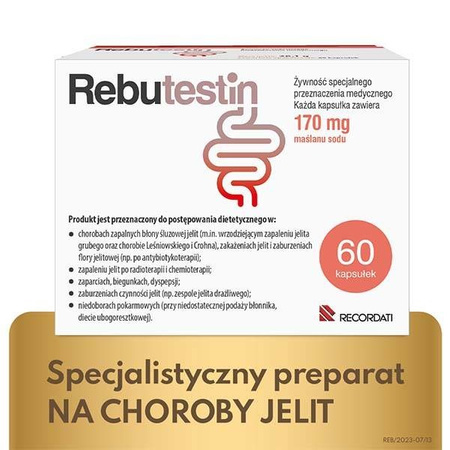 Rebutestin, 170 mg maślanu sodu, 60 kapsułek