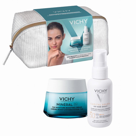 Vichy Zestaw: Mineral 89 Krem lekki 50ml + Capital Soleil Fluid SPF50+ 40ml