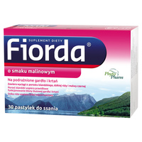 Fiorda smak malinowy 30 pastylek