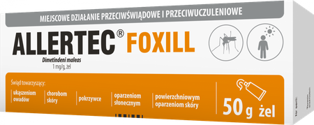 Allertec Foxill 1mg/g Żel na skórę, 50g DATA WAŻNOŚCI 31.05.2026r.