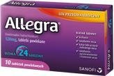 Allegra 120 mg, 10 tabletek powlekanych