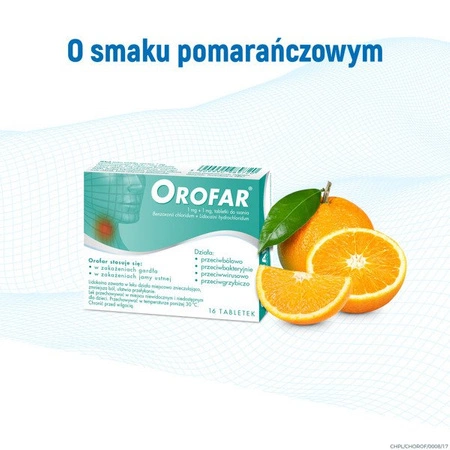 OROFAR x 16 tabletek do ssania