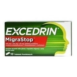 EXCEDRIN MIGRASTOP x 10 tabletek powlekanych